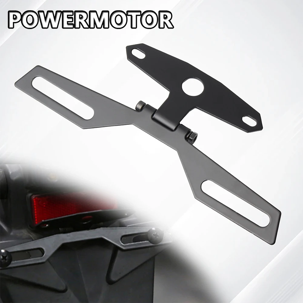 Motorrad Universal Kennzeichen Halterung Rücklicht Halterung Unterstützung Klapp Kennzeichen Rahmen Halter Halterung Motorrad Zubehör