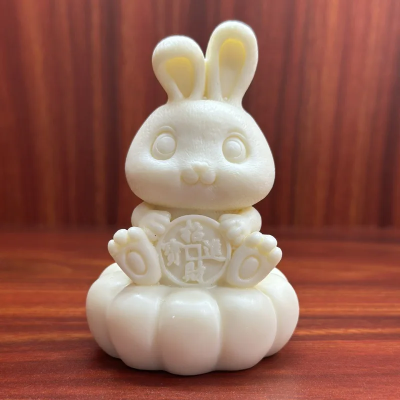 

Ivory Nut Carving Adorable Rabbit Wealth and Treasure Decoration Cute Rabbit Home Living Room Curio Shelves Crafts Gift