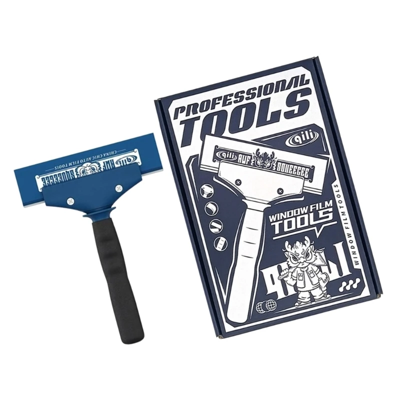 M76E Professional Glass Squeegee Glass Wiper Ice Scraper With Rubber For Tight Corners And Smooth Surfaces