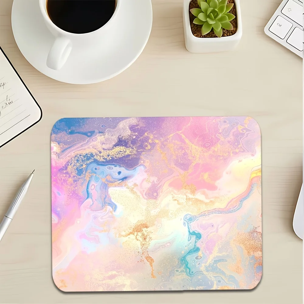 18x22cm/7.09x8.66inch, 20x25cm/7.87x9.84inch, Natural Rubber Base Non-slip Gaming Mat Designed for E-sports, High-definition Printed Desk Mat, Cute Pad, Artistic Aesthetic Design Desktop Decoration