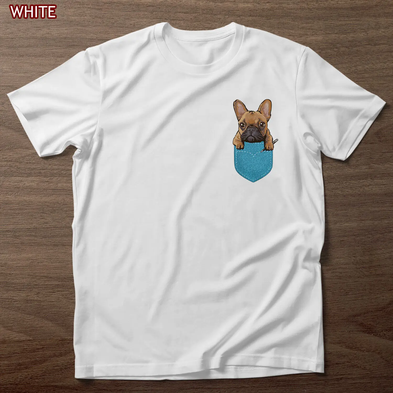 

Pocket Frenchie Bulldog Dog Shirt, Animal Pet Lovers Gift French Bulldog T-Shirt