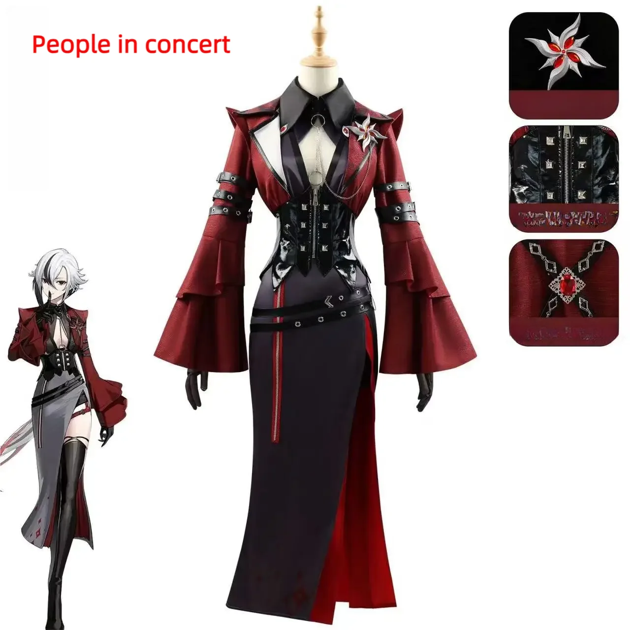 

Genshin Impact servant red night cos costume concert costume Arecino cosplay sexy cartoon costume