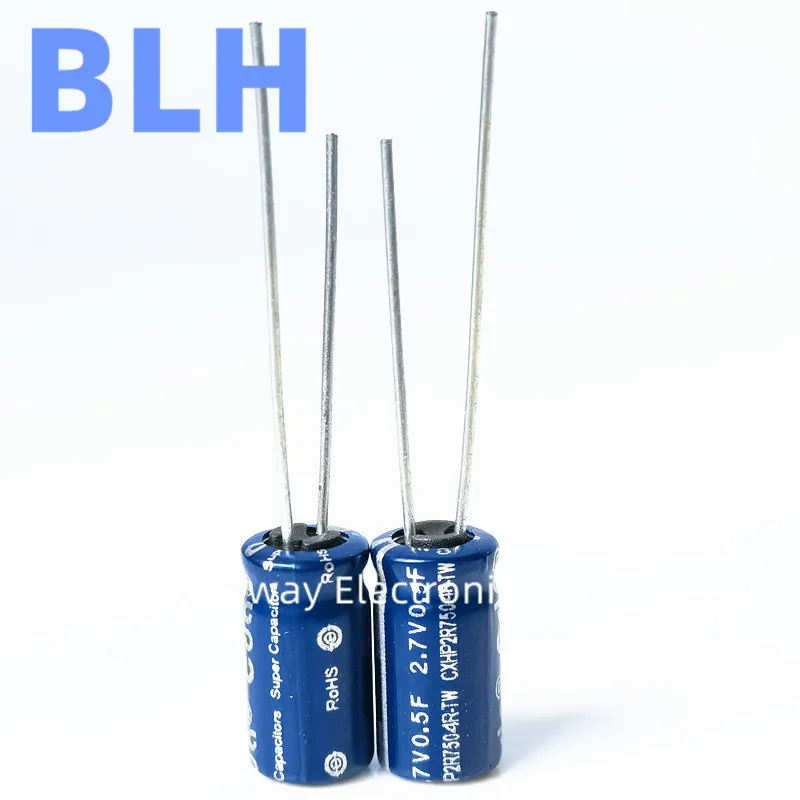 2PCS 2.7V Electrolytic capacitor R-type 0.5F 1F 2F 3.3F 4F 4.7F 5F 6F 7F 10F 15F 20F 25F 30F 50F 60F 70F 100F 120F