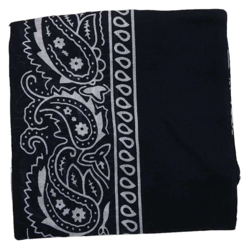 Set Of 6 Bandanas Paisley Man And Woman 57 X 57 Cm Black + Red + Navy Blue