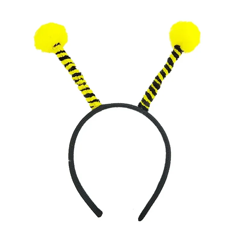 Adulti Bambini Peluche Cartoon Ape Antenne Fascia Soffice Pompon Palla Festa di Compleanno Costume Cosplay Natale Halloween