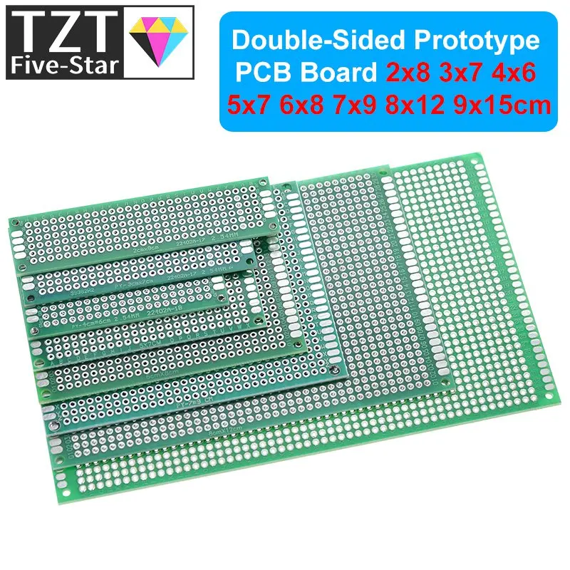 Circuit imprimé Double face universel pour Arduino, 2x8, 3x7, 4x6, 5x7, 6x8, 7x9, 8x12, 9x15