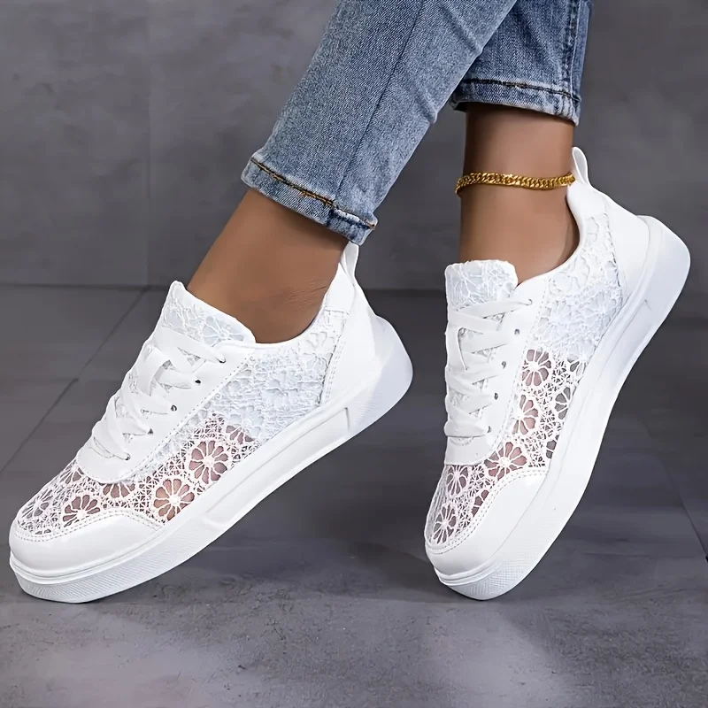2026 Women’s Lace Mesh Platform Sneakers 2