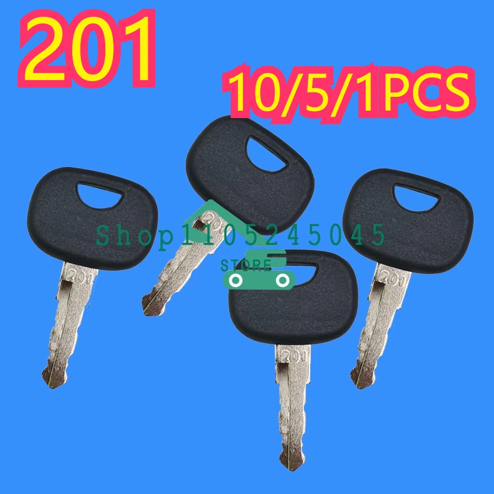 10/5/1PCS new 201 Construction Equipment  Ignition Starter Keys for Atlas Takeuchi  NR. 201  Wheel Loader 3643912 Fit TW65 TW80