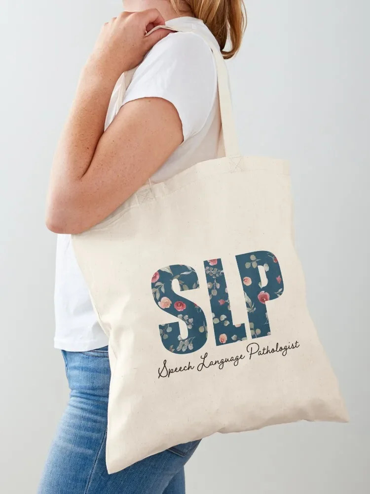 floral Speech Language Pathologists Tote Bag Fabric bag hand bags custom canvas bag cute tote