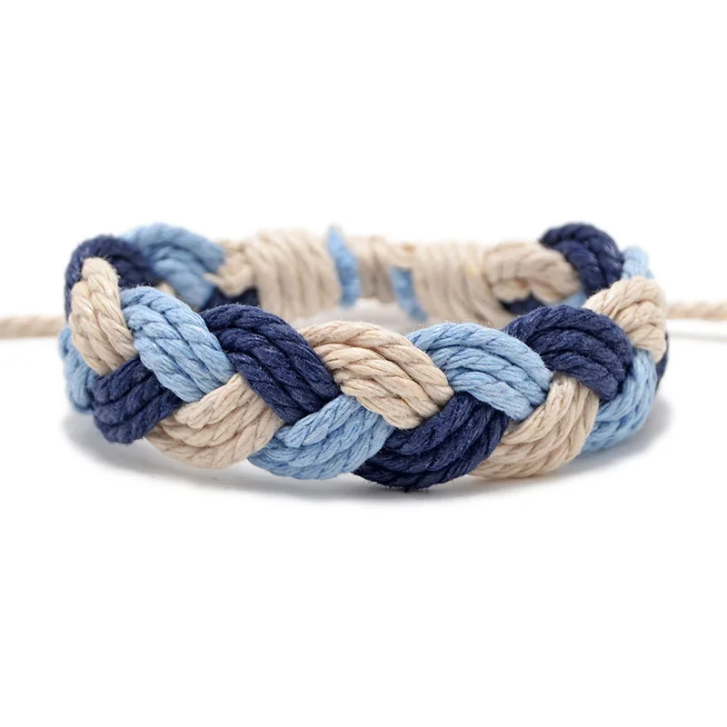 Women Man Woven Friendship Bracelet Handmade Braided Rope Men Weave Hand Strap Bangle Wide Adjustable Charm Couple Jewelry