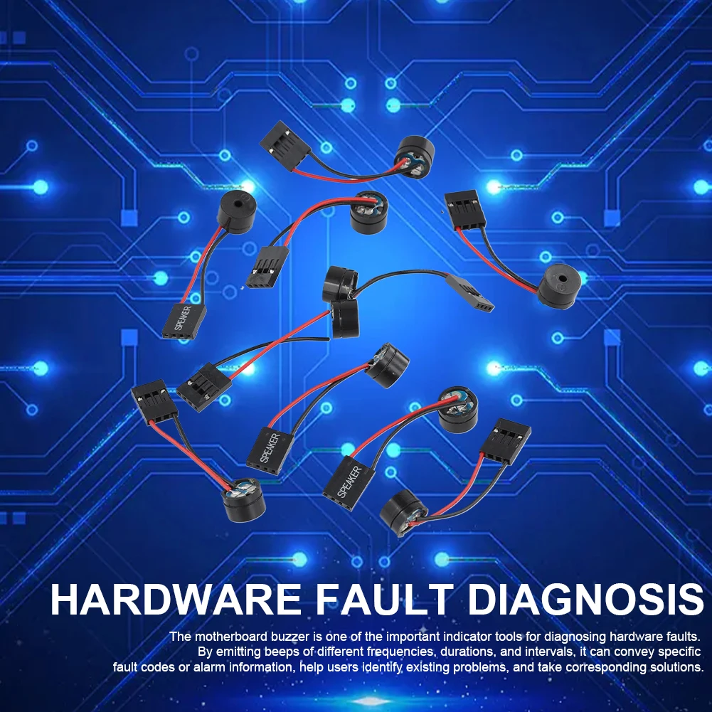10 Stück Mini-Stecker-Lautsprecher BIOS-Beep-Alarm Computer-Motherboard Onboard-Gehäuse-Buzzer DIY für PC-Interne Komponenten