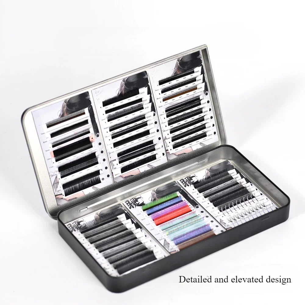 Magnetische Wimpern-Aufbewahrungsbox im chinesischen Stil, verlängertes magnetisches Tablett mit erhöhtem Design für 7-15 mm lange falsche Wimpern, als Geschenk geeignet. – Detail 3