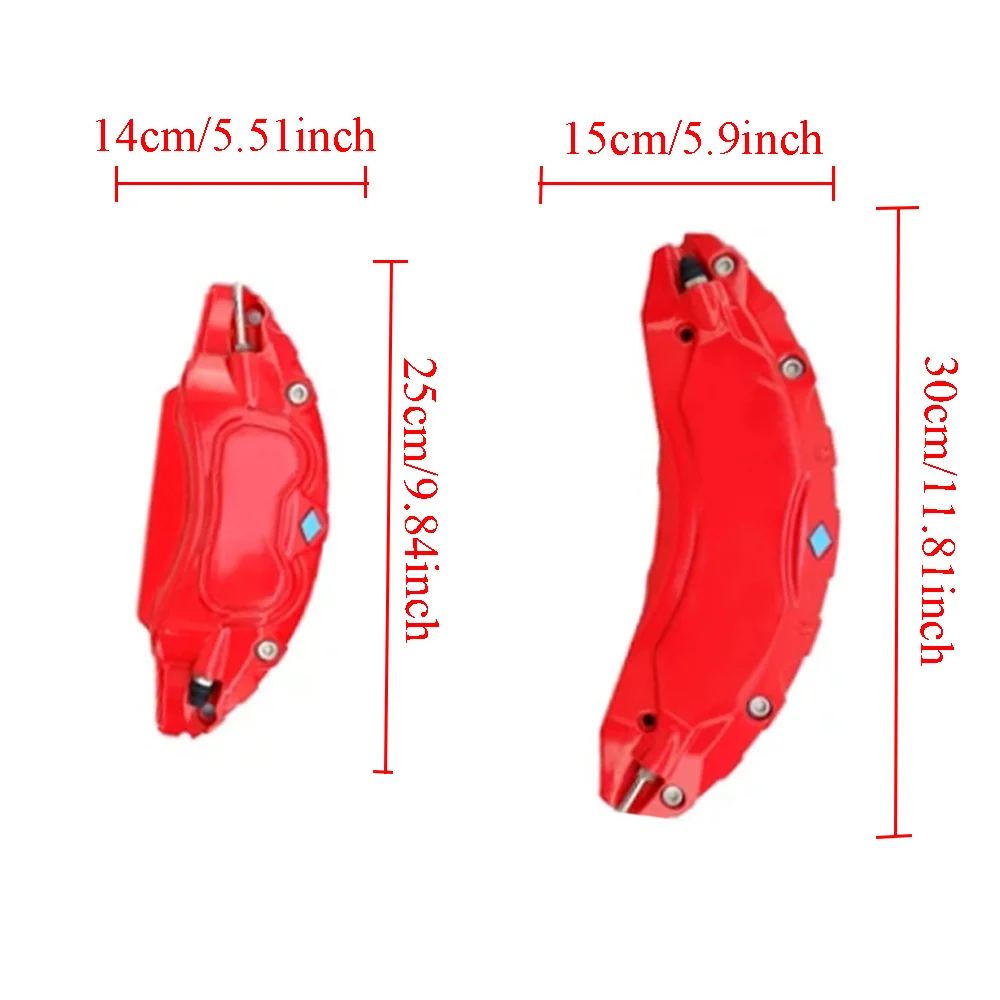 4X Front Rear Brake Caliper Cover Brake Caliper Covers Aluminum Alloy Brake Caliper Covers Fit For Tesla Model 3 Highland  2024