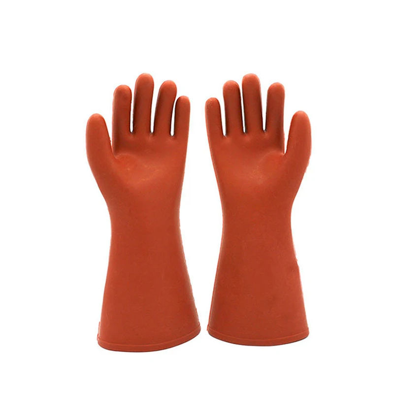 1 Pair Anti-electricity Protect Professional 12kv High Voltage Electrical Insulating Gloves Rubber Electrician Safety Glove