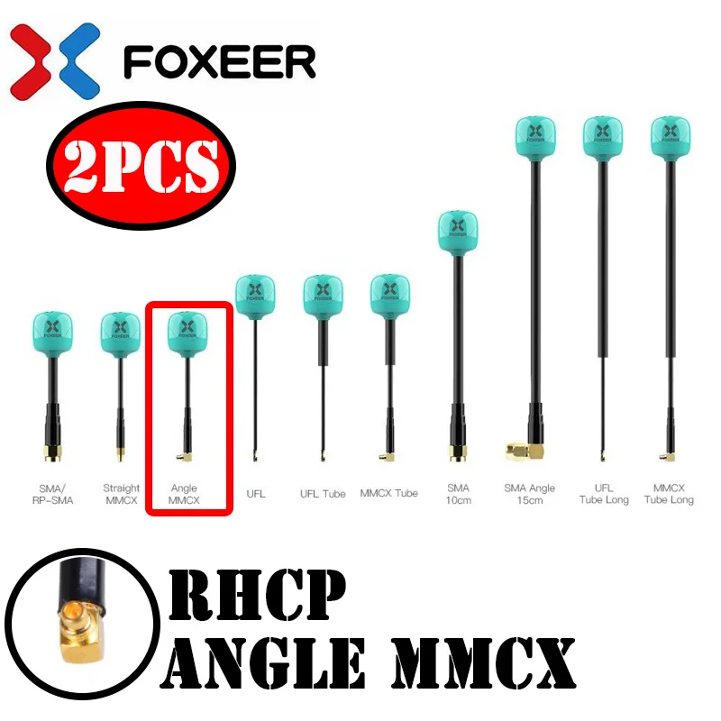 NONE 2PCS Foxeer Lollipop 4 Plus FPV Antenne 5,8G 2,6 DBI RHCP LHCP SMA RPSMA UFL MMCX FPV Omni LDS Antenne für FPV Racing Drone 6