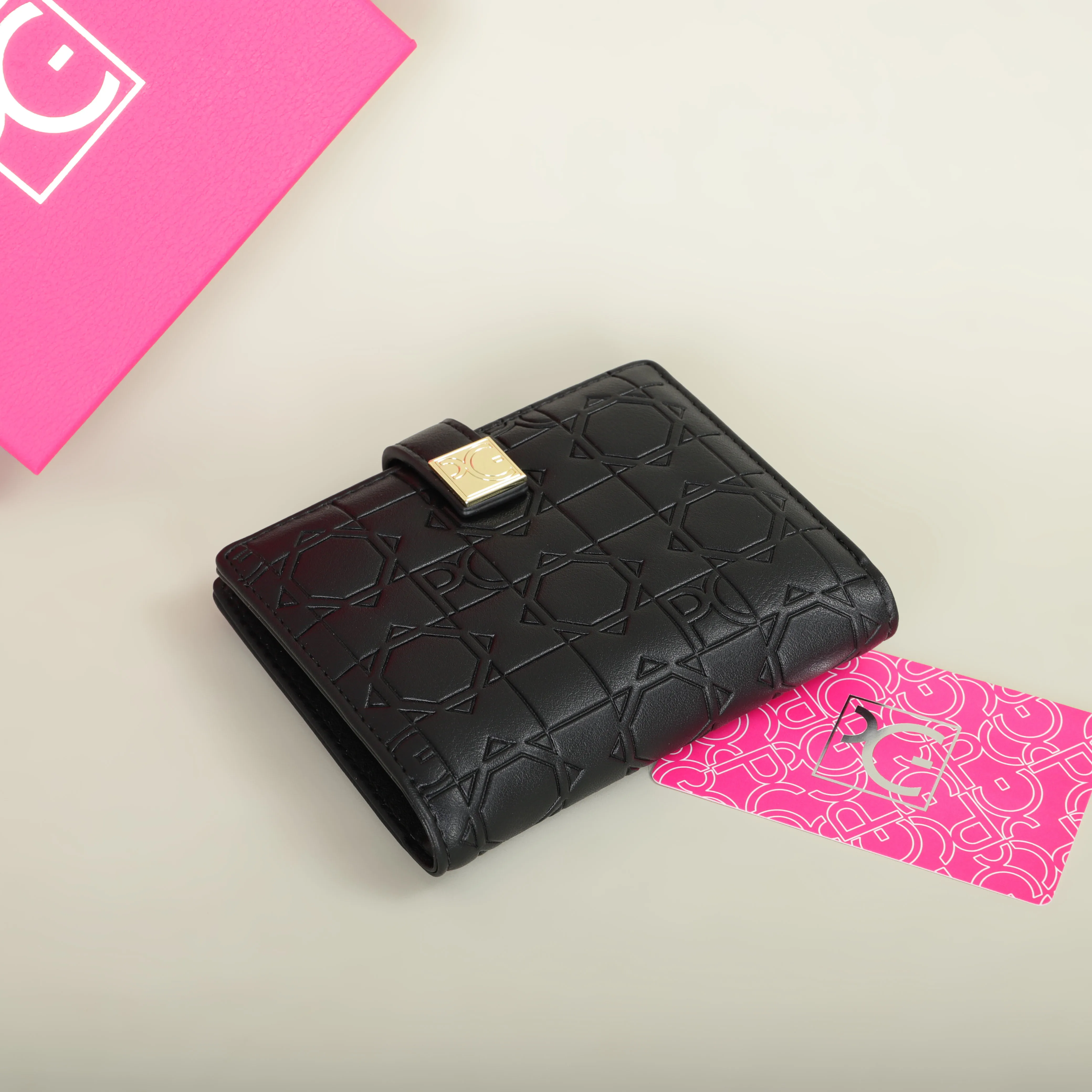 PG Wallet Fashion Classic Retro Damen-Universal-Geldbörse mit Buchstabendruck, tragbare Kartentasche, Zero Wallet – Detail 4