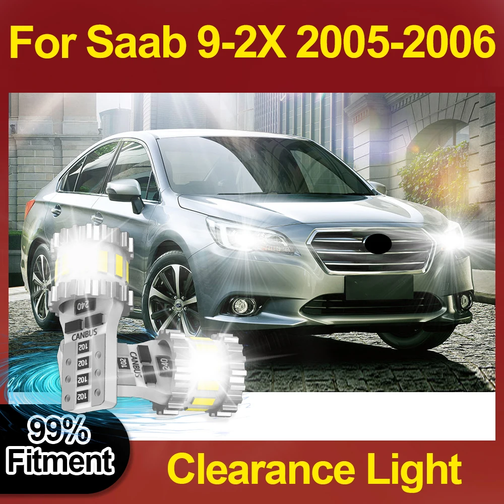 

LED W5W T10 194 168 CSP Chips Clearance Light Bulb 3400LM Super Bright Auto Lamp 6000K Small Lights For Saab 9-2X 2005-2006