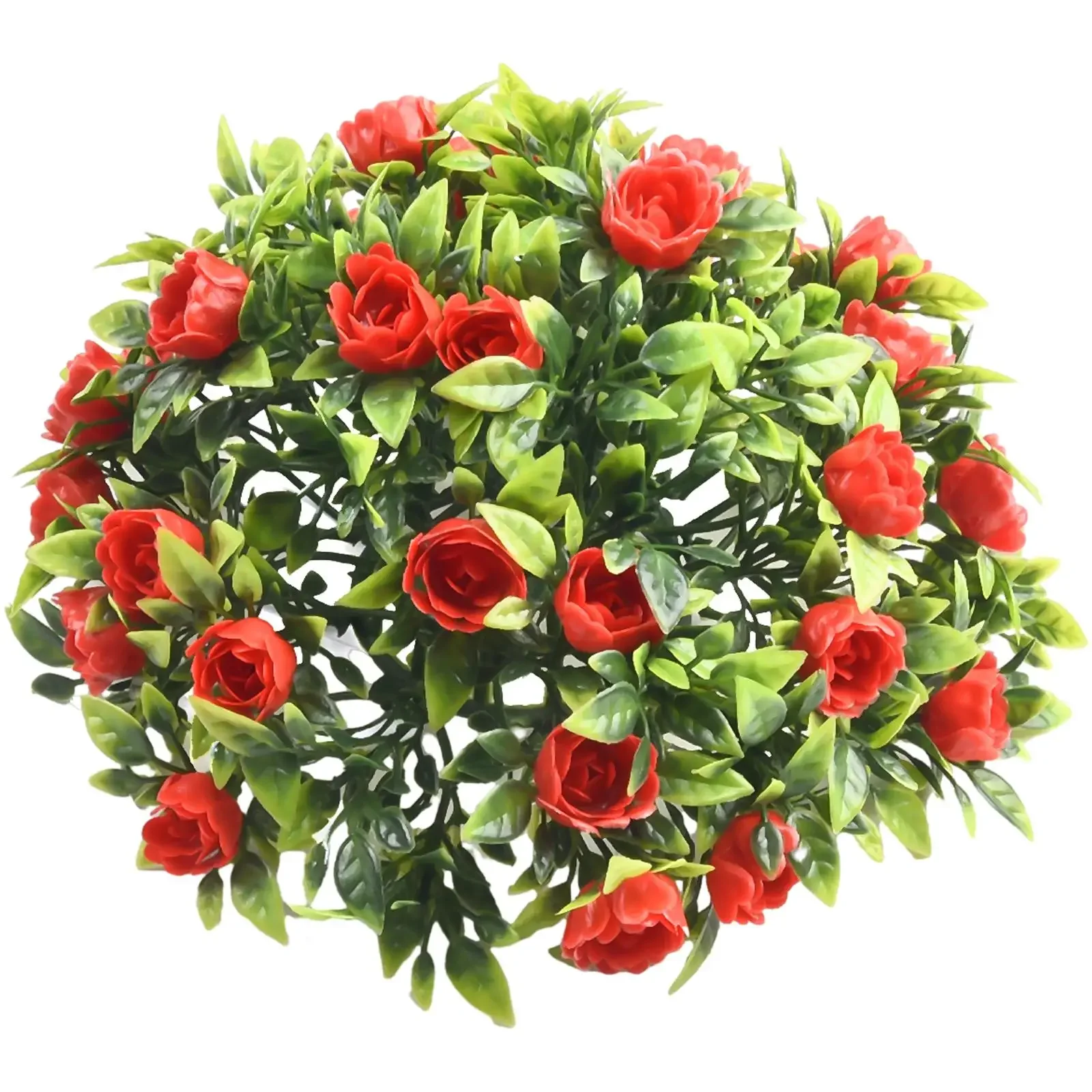 Grass Ball Vibrant and Eye catching Artificial Rose Flower Balls for Hanging Garden Baskets UV Stable and Attractive