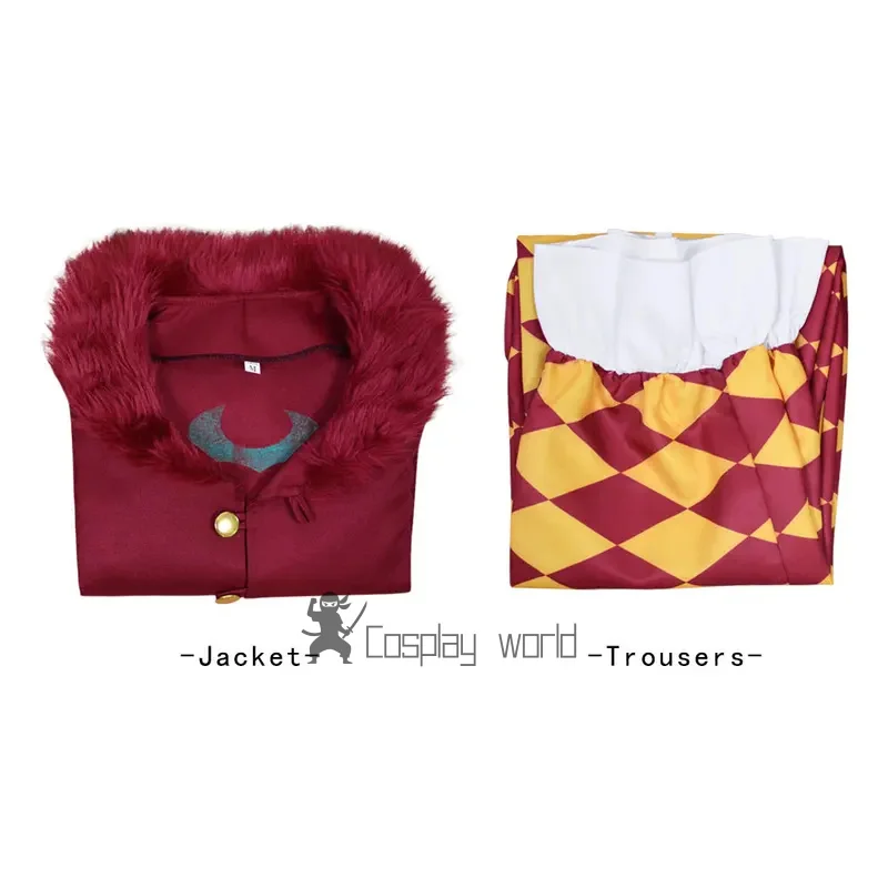 Bartolomeo cosplay jaquetas anime cosplay traje homem vermelho trench calças halloween festa de natal conjunto uniforme