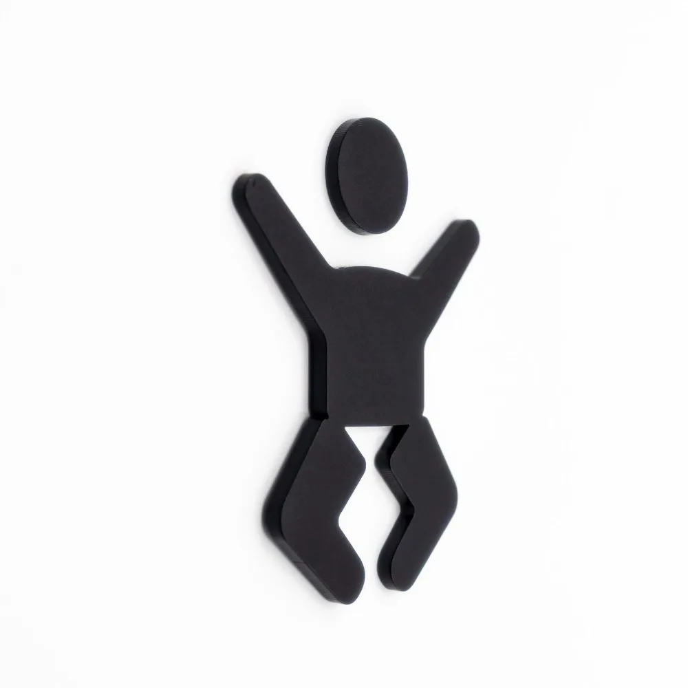 Black Baby Change Door Sign – Acrylic WC Nursery Symbol, Rustproof Aluminum