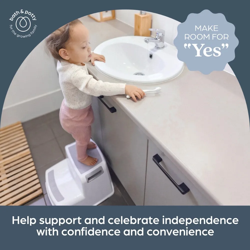 Banquinho de 2 passos, cor cinza