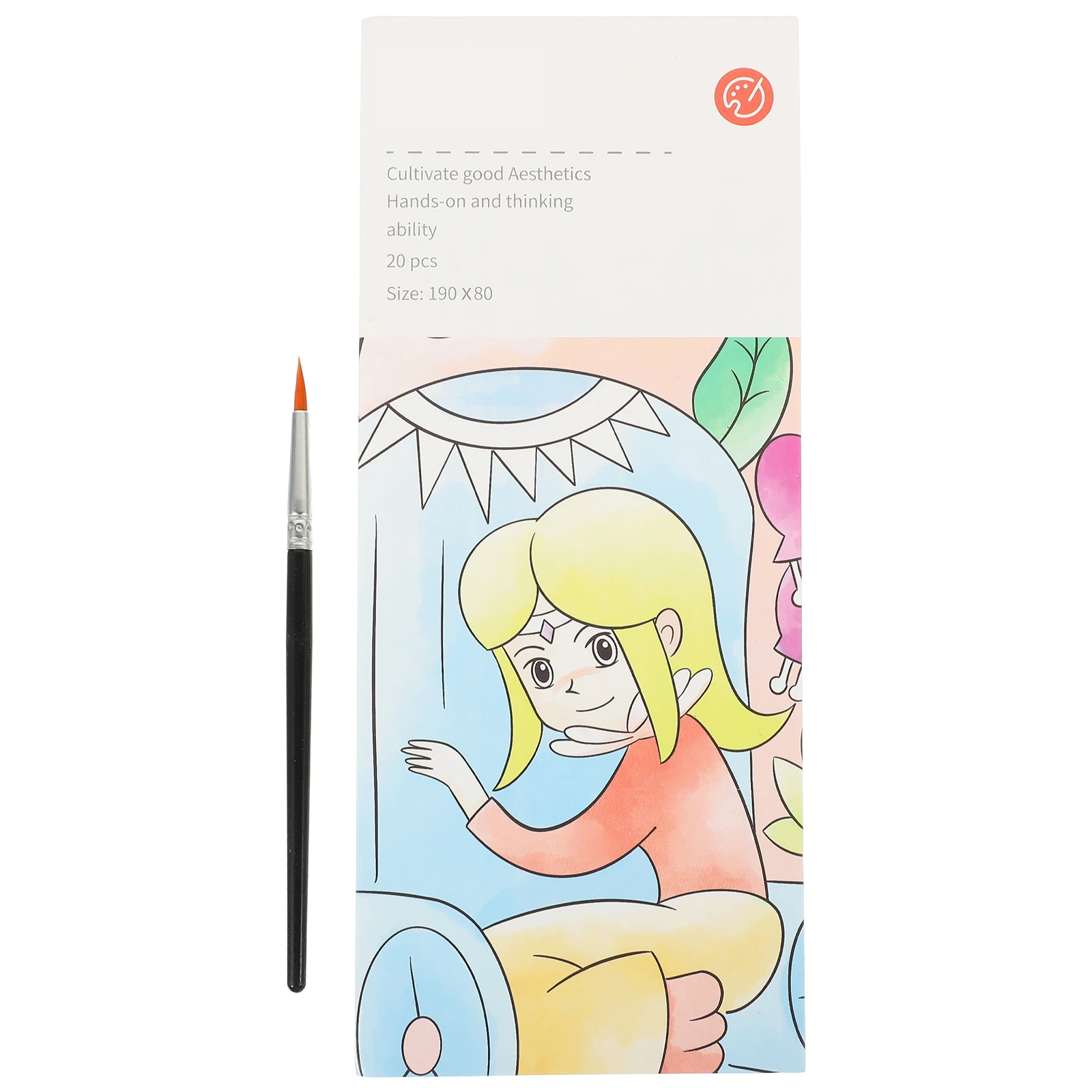

Painting Book Watercolor Coloring Book for Easy Use Non-Toxic Drawing Paper Creative Educational Gift Art Set