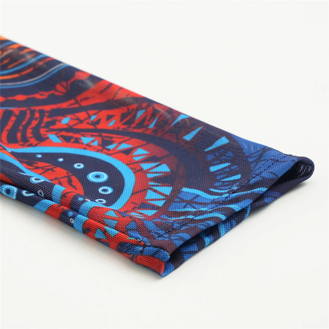 XS - XXL Bedruckter Langarm-Badeanzug mit Sarong, Damen-Badeanzug, einteiliger Badeanzug, weiblicher Badeanzug mit hohem Beinausschnitt, Badebekleidung, Badeanzug V7136 – Detail 10