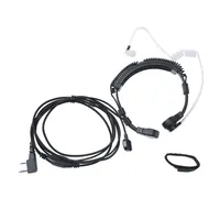 Throat Microphone Earpiece UV-K5 Walkie Talkie Headset PTT Mic For Kenwood Radios Baofeng DM-1701 UV-5R UV-13Pro Quansheng UV-K6