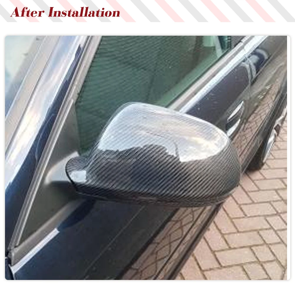 For Audi A4 B8 S4 2008-2011 Q3 2011UP A6L 2008-2010 Carbon Fiber Mirror Cover Mirror Caps Car Exterior Outside Shell No Assist