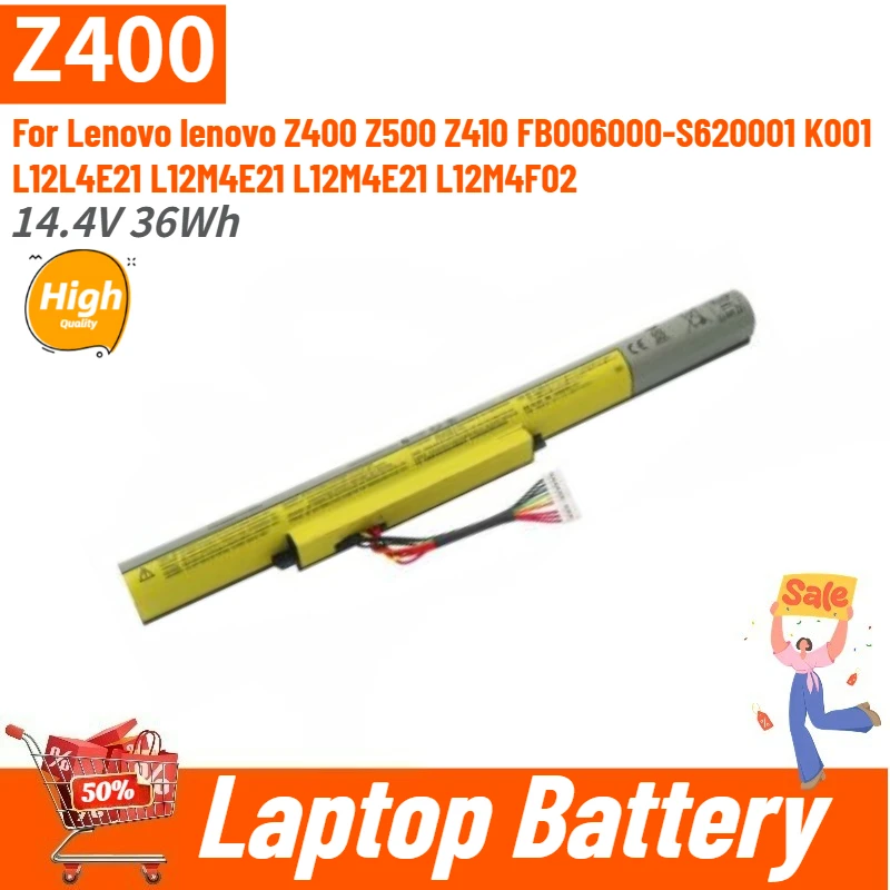 

New Z400 High Quality Laptop Battery 14.4V 36Wh For Lenovo IdeaPad P500 P400 Z410 Z500 Z510 Series L12L4K01 L12S4E21 L12S4K01