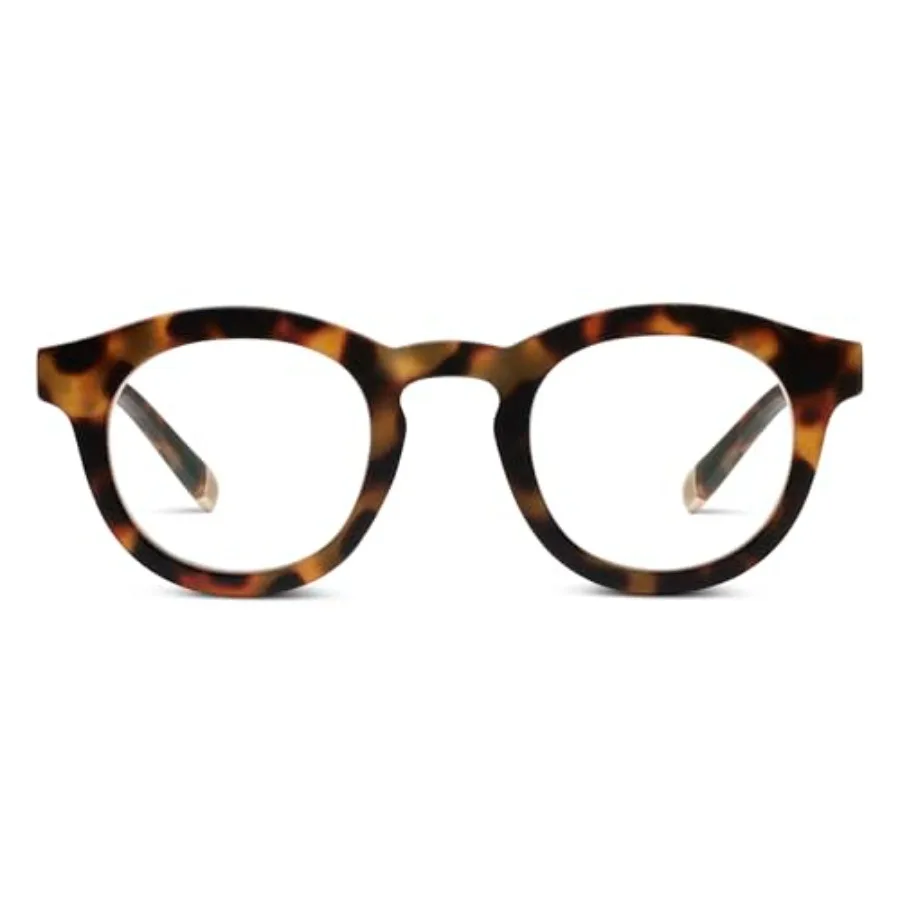 Oprah's Favorite Things Women's Round Stardust Blue Light Blocking Reading Glasses