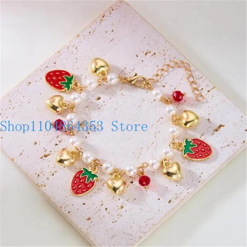 652F Heart Bracelet Sweet Accessories Alloy Texture Suitable for Special Event