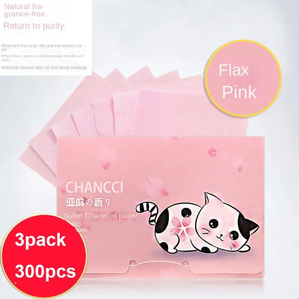 300Pcs Oil Removal Facial Absorbent Paper Rose FragranceGreen Tea Refreshing Matting Face Wipes Skin Care Makeup Tool