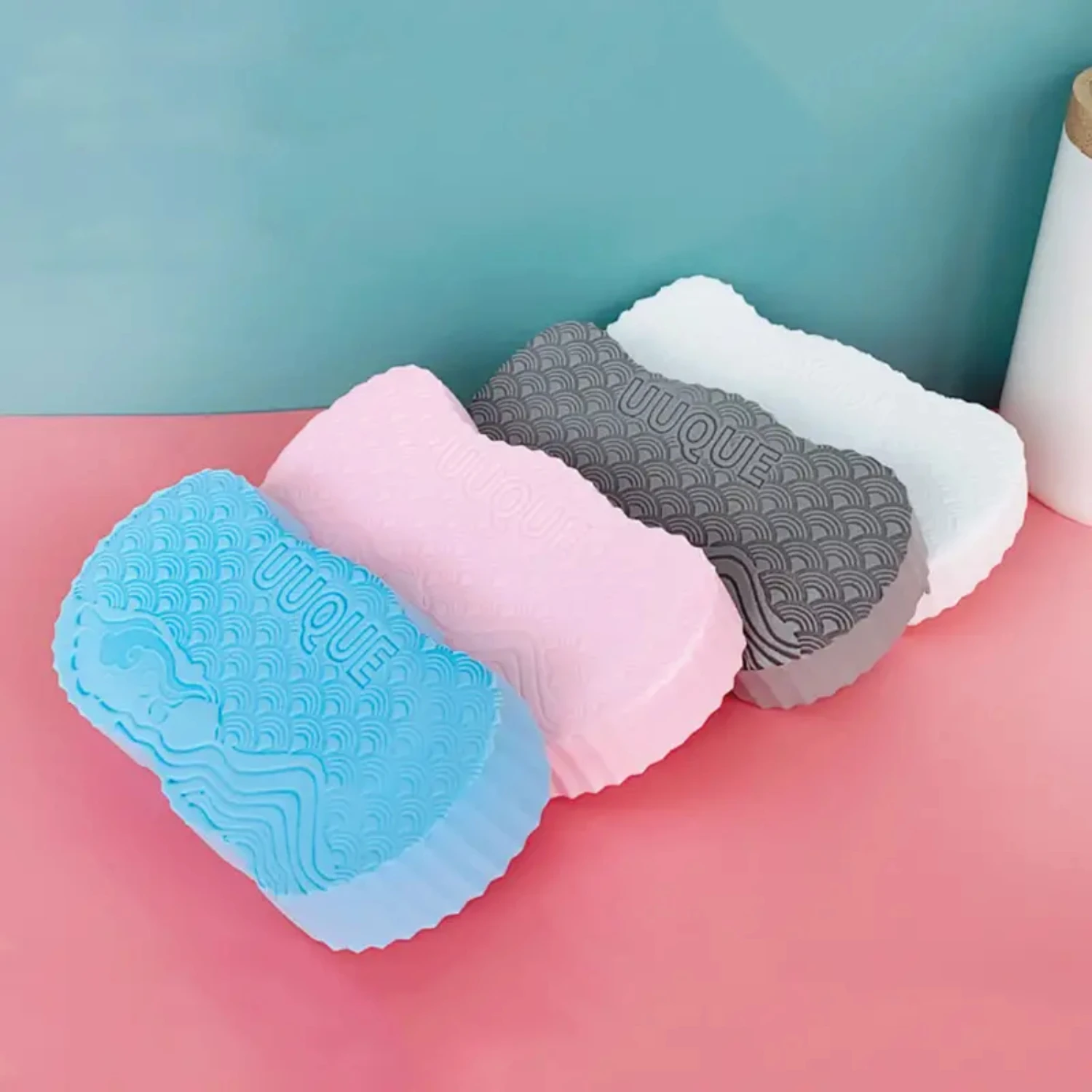 إسفنجة حمام مقشرة سميكة - قطعة واحدة، إسفنجة تنظيف لطيفة على شكل فيل للأطفال لتجربة استحمام فاخرة