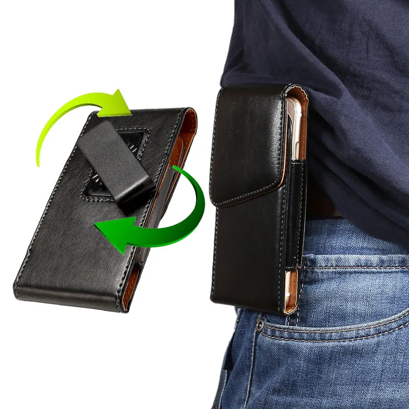 For Samsung Galaxy S25 S24 S23 S22 S21 S20 S10 Plus Note20 S24 FE S24Ultra Phone Pouch Belt Clip Leather Bag Cover Waist Case