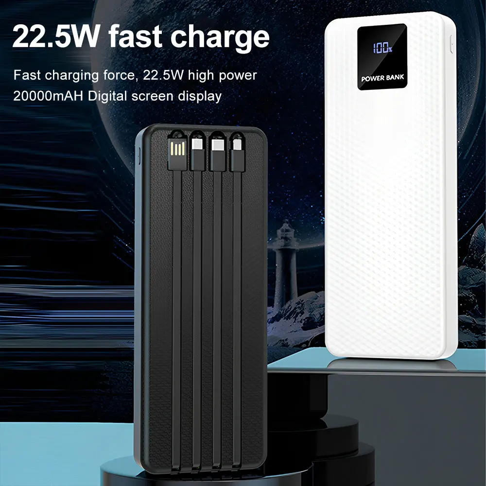 22.5W+15W 6*18650 Battery Storage Case Power Bank Shell Fast Charge QC3.0 DIY Quick Charge Powerbank Box Detachable Magnetic