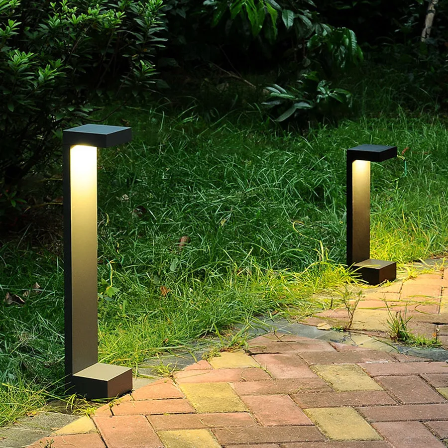 Imagem -05 - Thrisdar-waterproof Garden Lawn Light Villa Stand Post Lawn Bollard Lamp Paisagem ao ar Livre Caminho Pátio Pillar Light 10w