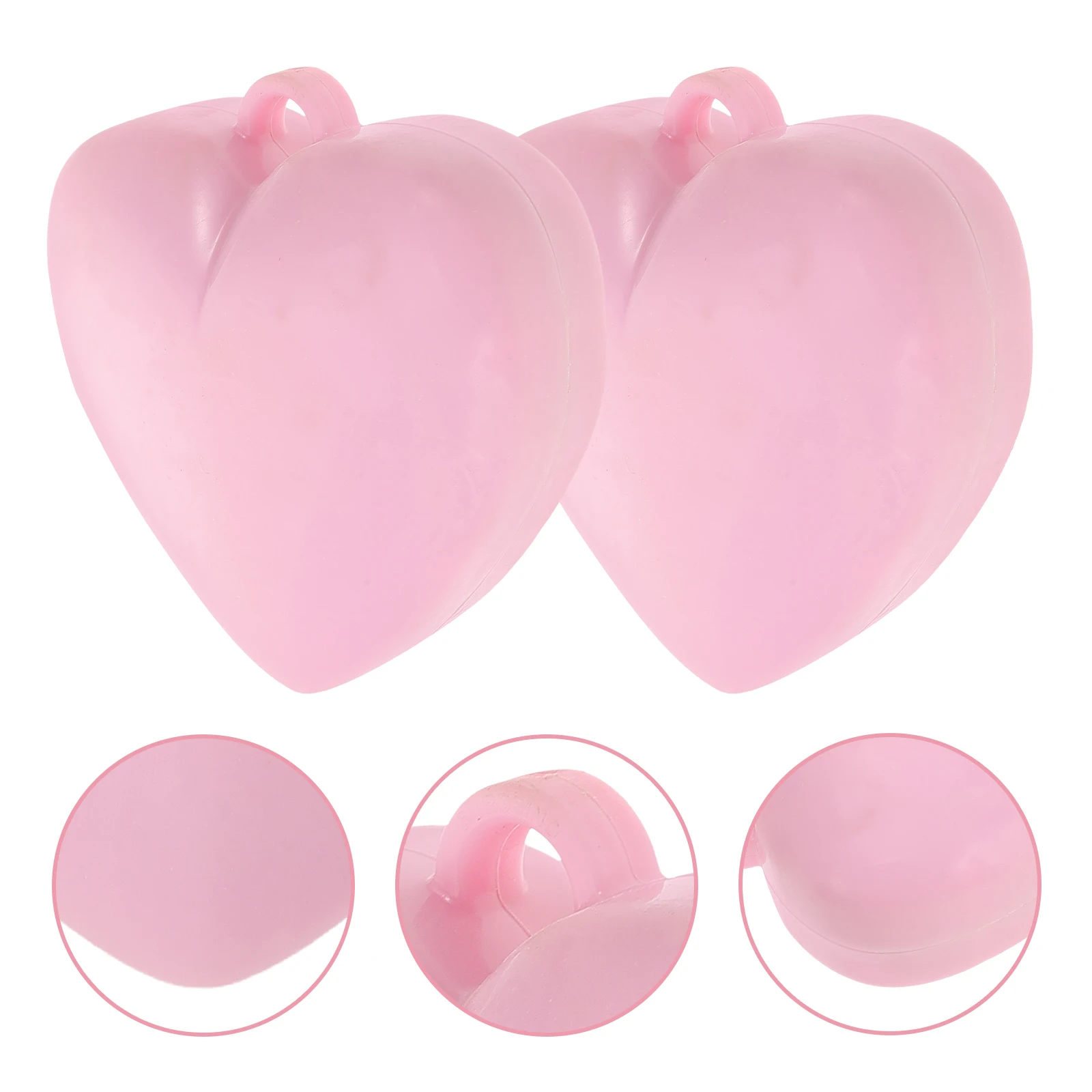 

4 Pcs Wedding Party Supplies Balloon Weight Block Birthday Pendants Decorative Pink Heart Shaped
