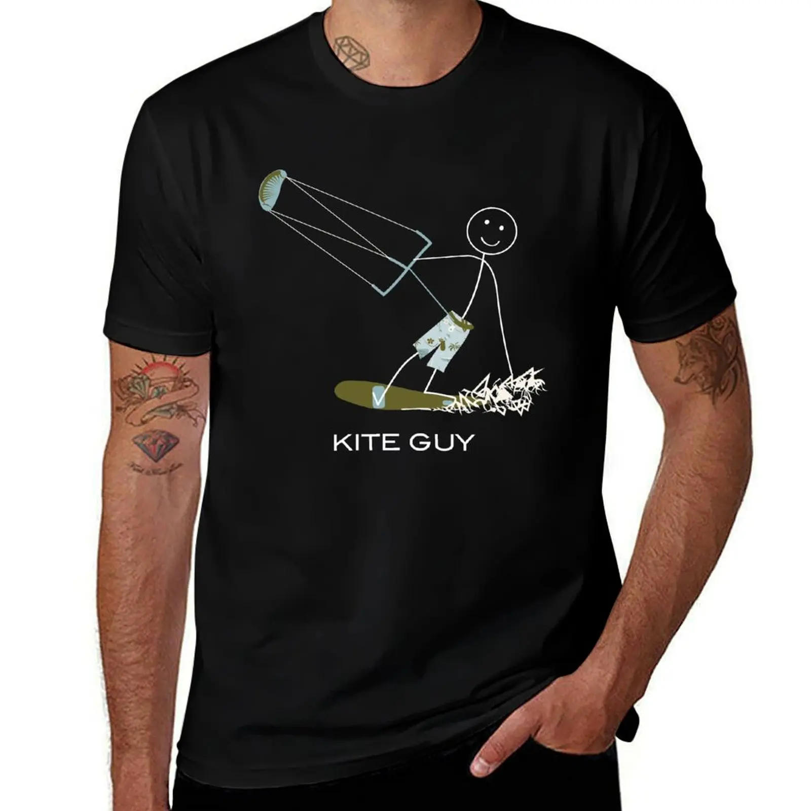 Funny Mens Kiteboarding Design T-Shirt kawaii clothes Blouse mens t shirt graphic