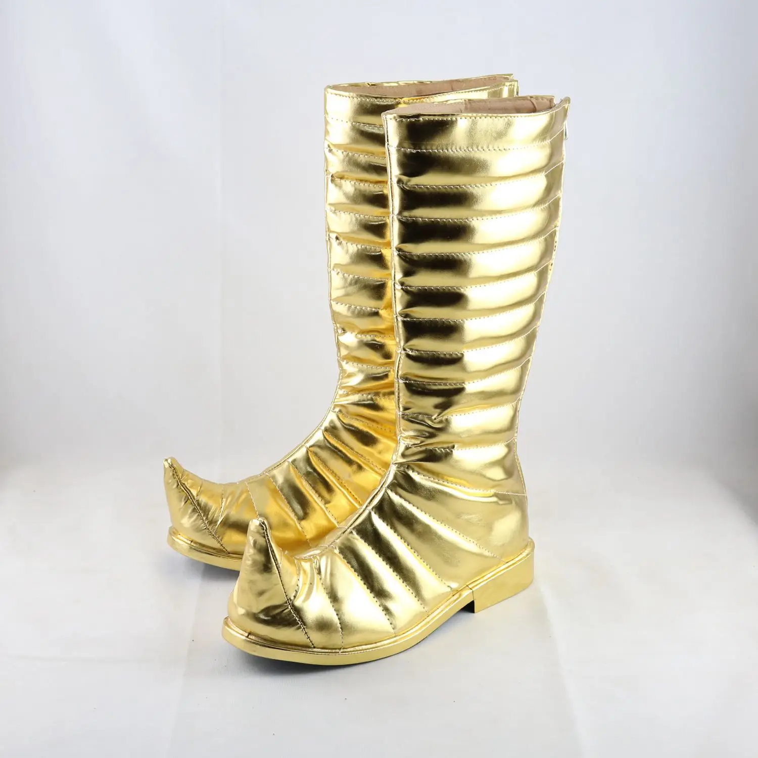 JoJo Anime Bizarre Adventure Dio Brando Cosplay Shoes Long and short Gold Patent Leather Boots Carnival Party Halloween Boots