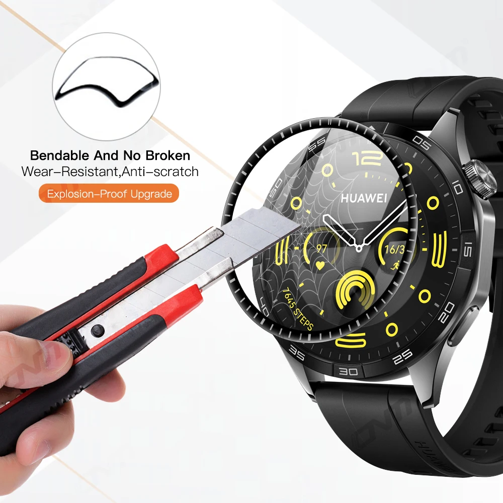 20D Screen Protector for Huawei Watch GT4 46mm Anti-scratch Film for Huawei Watch GT 4 Full Coverage Ultra-HD Film (Not Glass)