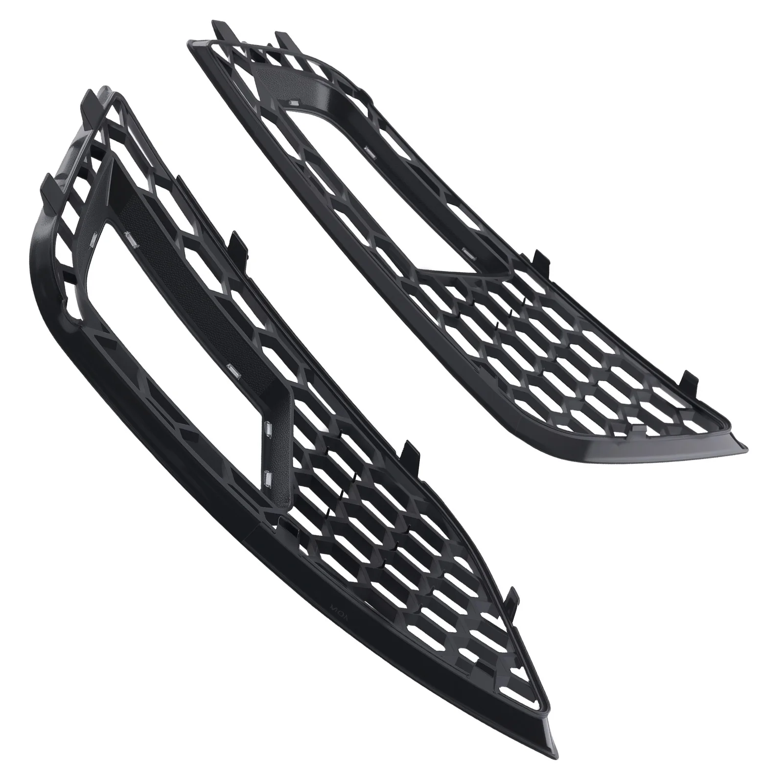 Pair Left Right Front Bumper Fog Light Grille Cover for Audi A4 B8.5 2013-2016