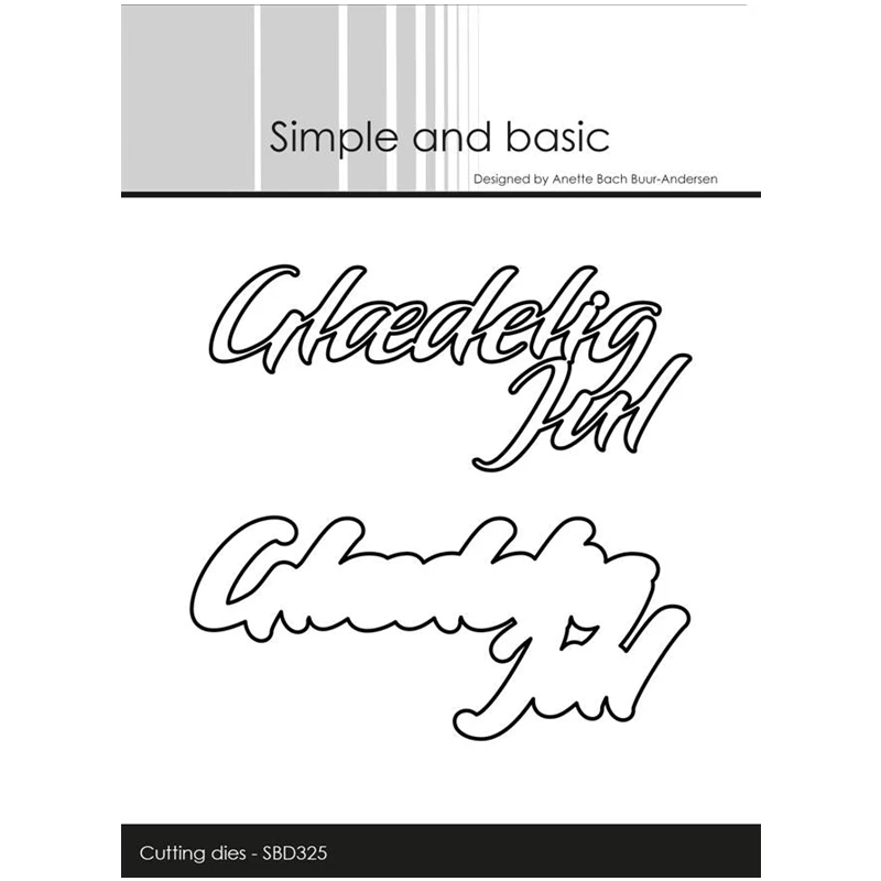 

Glædelig Jul Shadow Words Cutting Dies for New 2023 Scrapbooking Paper Making Frame Card Craft Supplies No Stamp