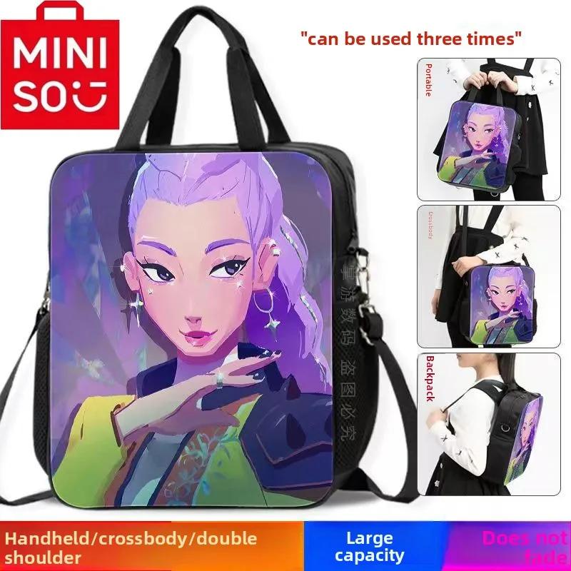 2025 حقيبة ظهر الطالب MINISO الجديدة لفيلم Kpop 'Demon Hunter'، حقيبة كروس، حقيبة يد