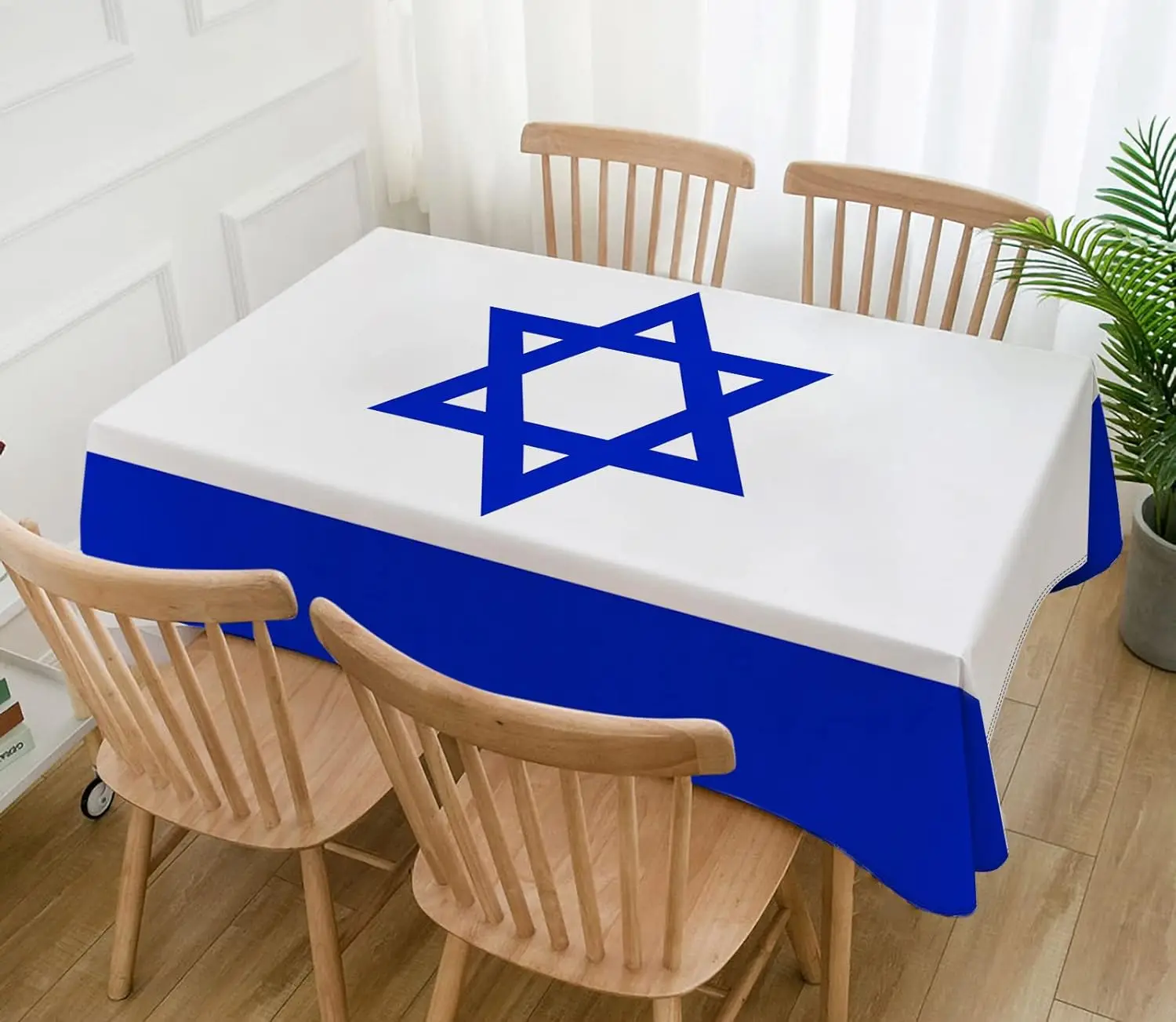 Israel Flag Waterproof Tablecloths Israel Independence Day Jewish Festival Party Decor Home Kitchen Dining Room Table Decoration