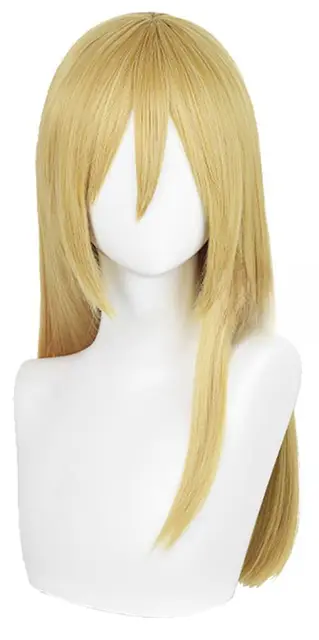 Historia Reiss Cosplay peruka syntetyczna 50cm długie złote peruki żaroodporne włosy peruki