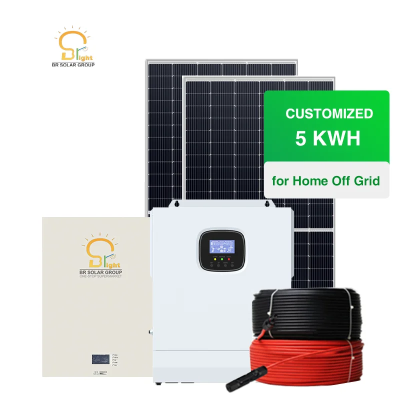 SOLAR Certified 5kW Hybrid Solar Inverter System 48v LiFePO4 Battery Home Energy Storage System for Home Use