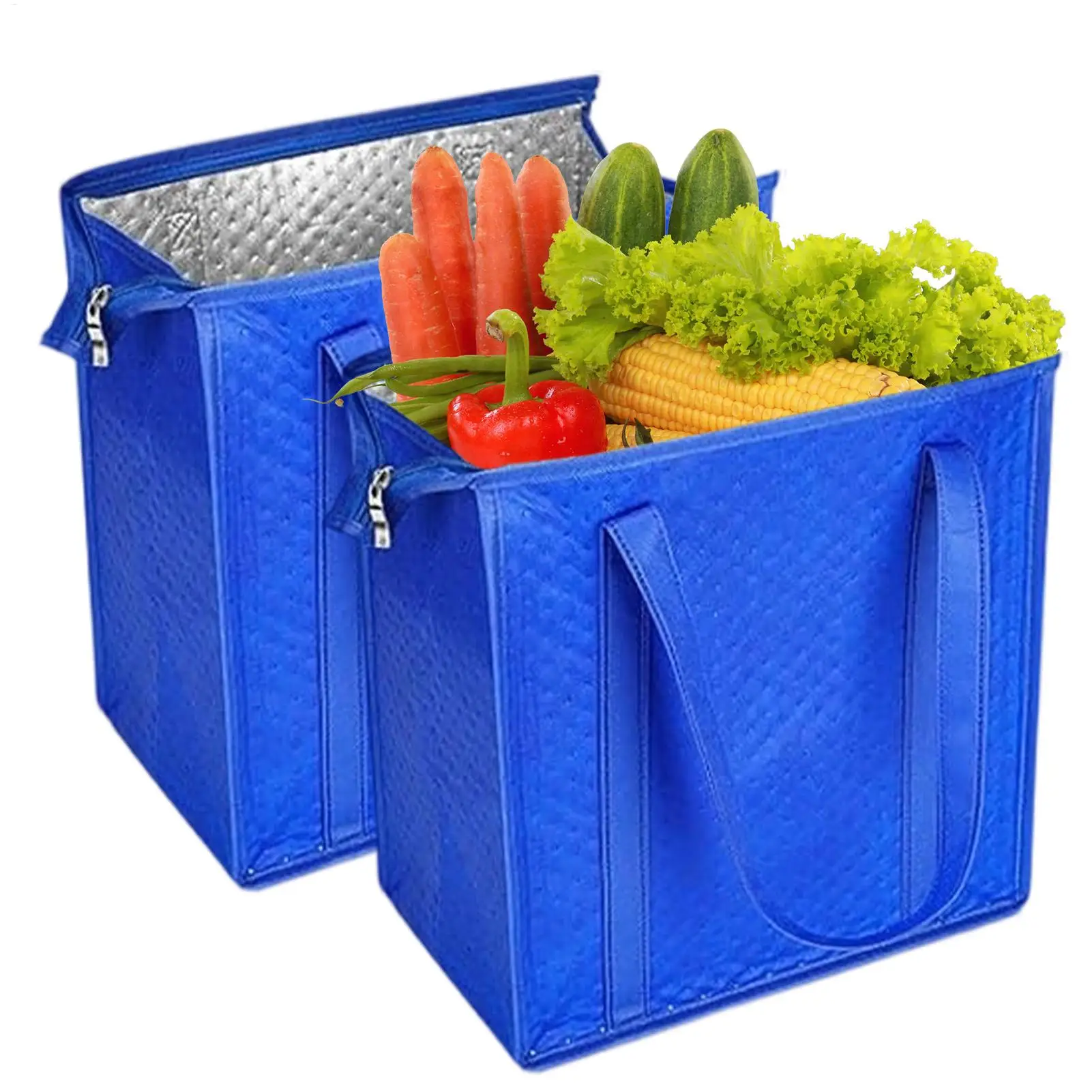 Reusable Shopping Tote BBQ Cooler Aluminum Foil Bag Durable Non-Woven Aluminum Foil Material Shopping Bag