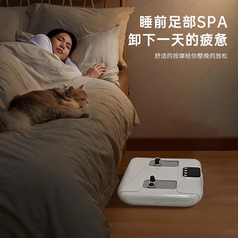 Pressing device, intelligent foot meridian dredging massager, wireless remote control foot treatment device