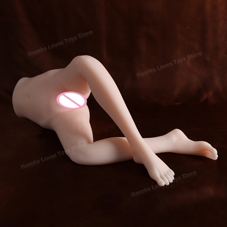 HESEKS 60cm Realistic Half Body Long Leg With Pussy And Anal Dual Channels Sex Doll Legs Male Masturbator For Men 18+